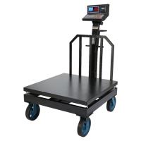 باسکول محک 1.5 تن چاپگردار مدل ۱۳۰۰۰ پلاس چرخدار (سینی ۱۰۰×۱۰۰ سانتیمتر)